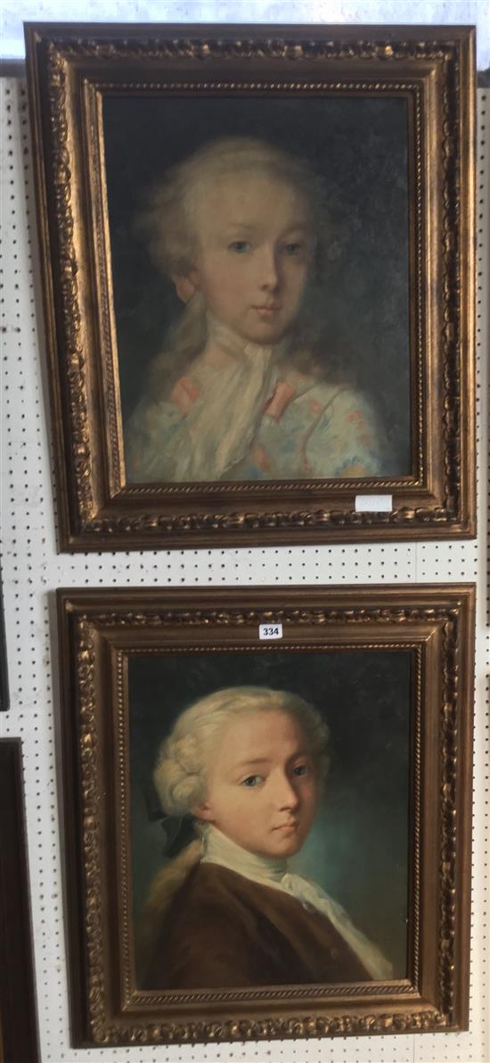 Pair of portraits